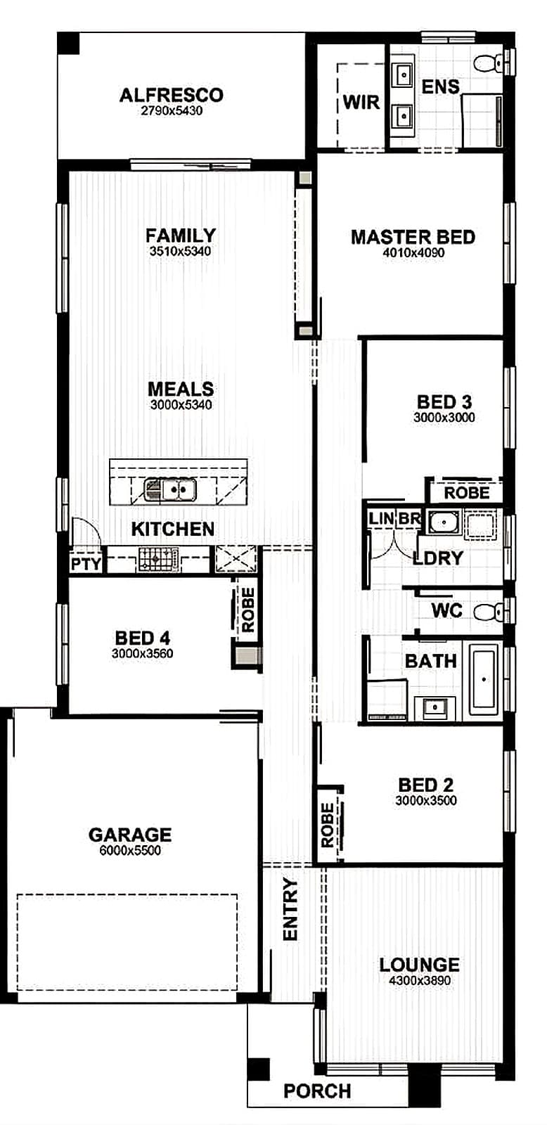 Aspire 40 — Schofields floorplan